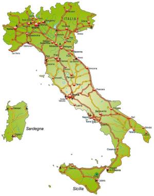Landkarte von Italien