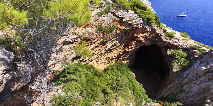 Mljet Odysseushöhle Landseite