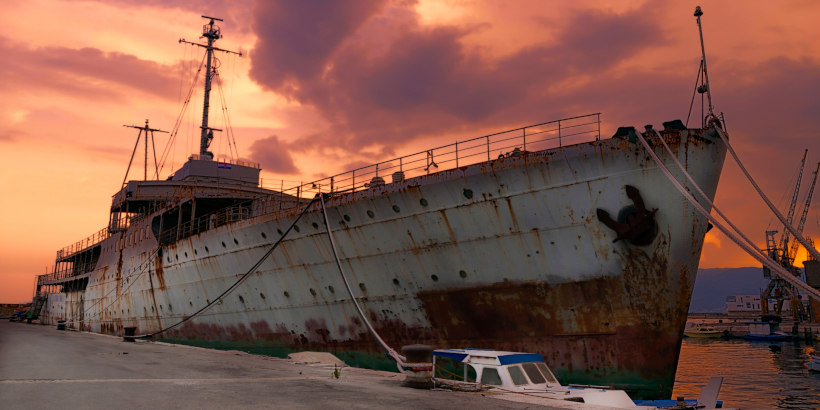 Altes Schiff "Galeb" des ex-jugoslawischen Präsidenten Tito im Hafen von Rijeka