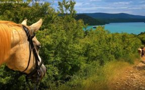 Pferde mit Aussicht beim Reiten in Labin - Liska Adventure Riding & Istra Horse Trekking