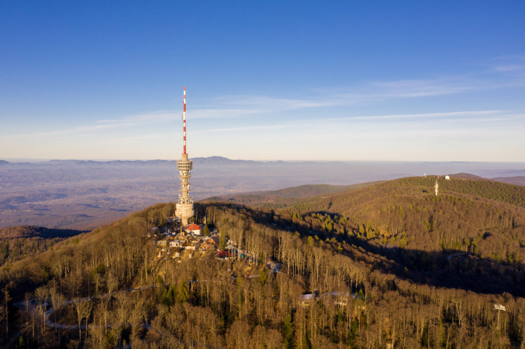 Aussichtsplattform auf dem Fernsehturm Sljeme
