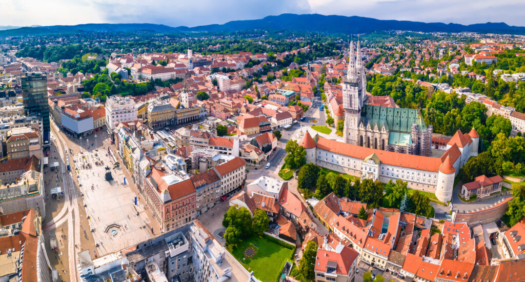 Zagreb - Aussichtsplattform auf dem Fernsehturm Sljeme