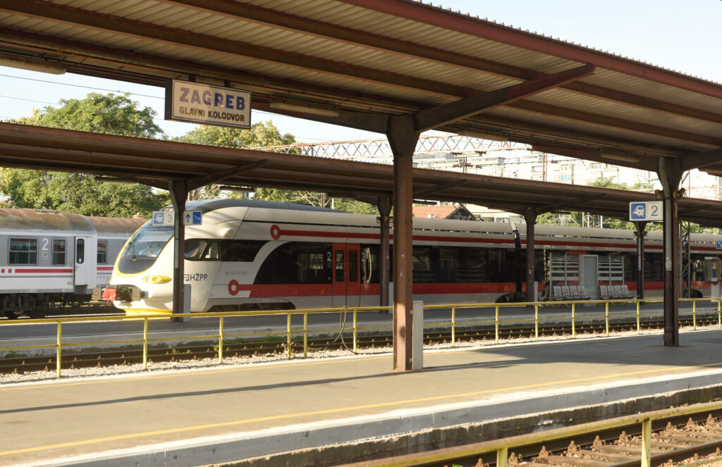 Bahnsteig in Zagreb