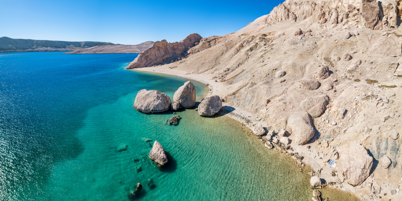 Strand auf der Insel Pag, Foto Aleksandar Gospic