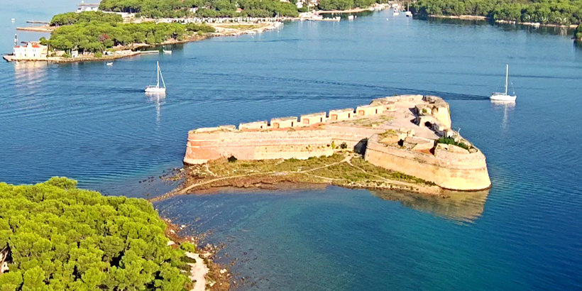 Šibenik Die Festung Sveti Nikola Birdview