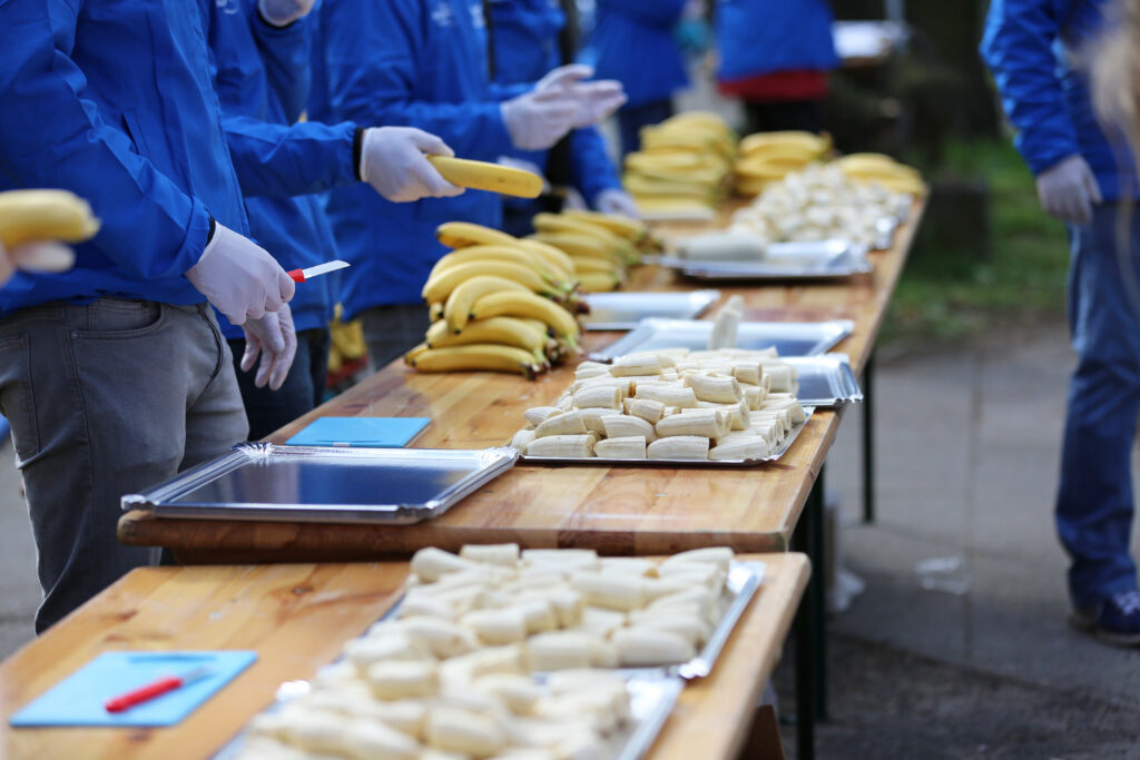 Verpflegungsstation Marathonläufer
