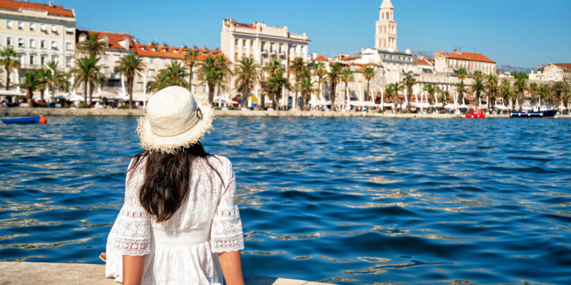 Blick auf die Riva - Promenade in Split