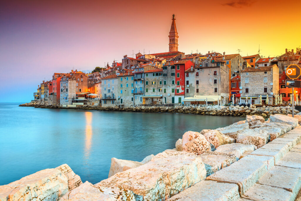 Rovinj im Herbst Sonnenuntergang