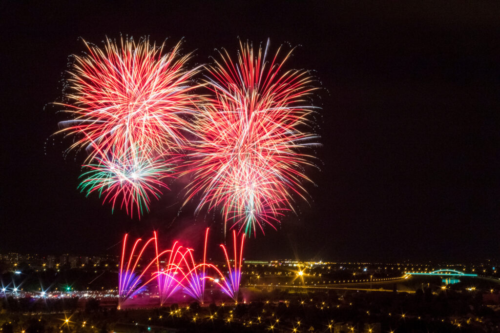 Feuerwerk über Zagreb