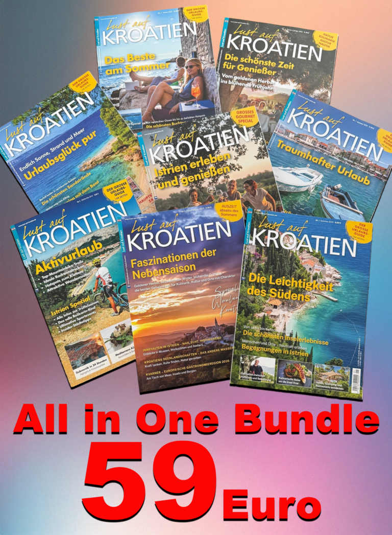 Lust auf Kroatien alle Hefte bis 02 2025 ein einem Sparbundle abgebildet